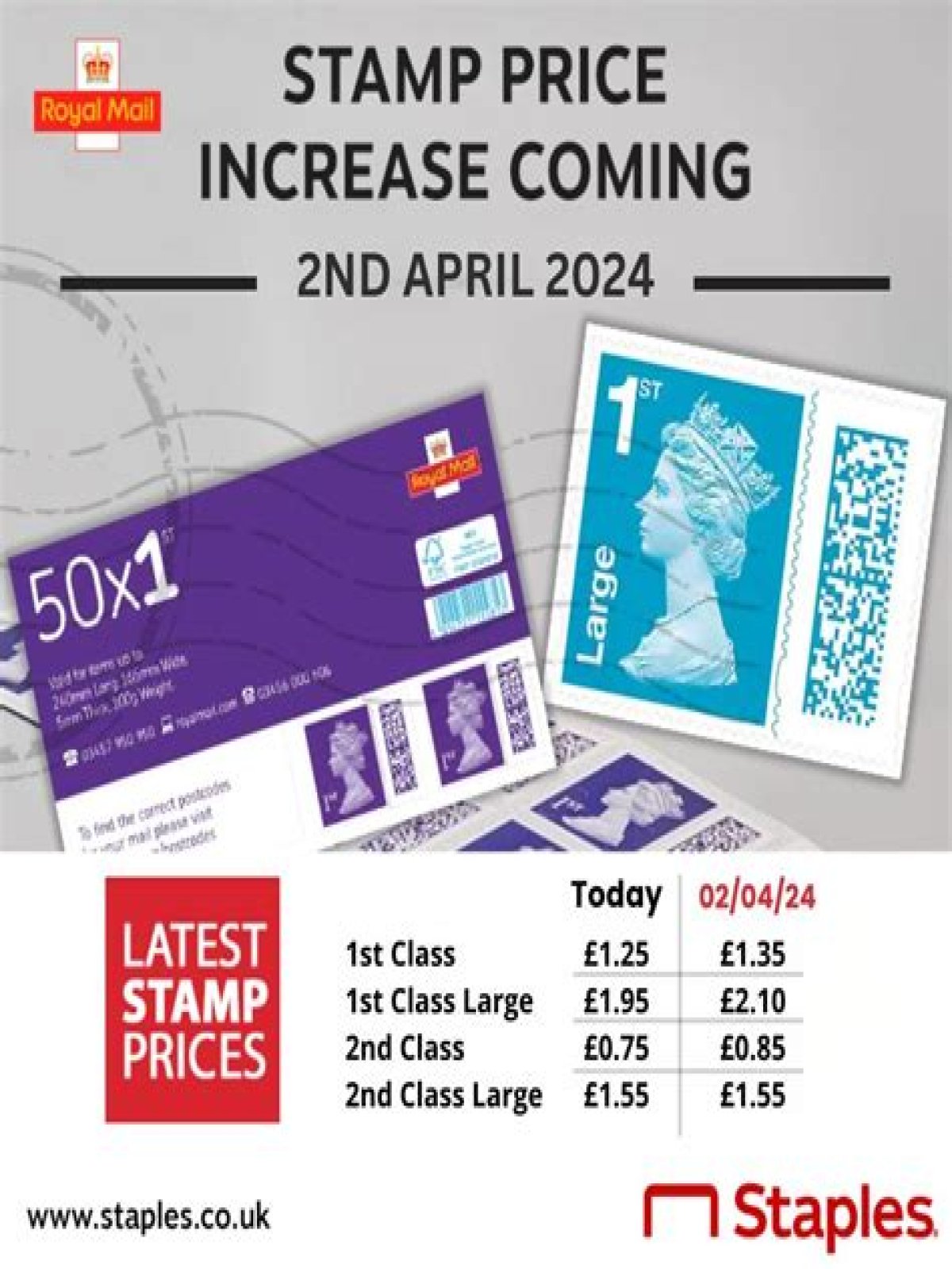 Are stamp prices going up in 2022?