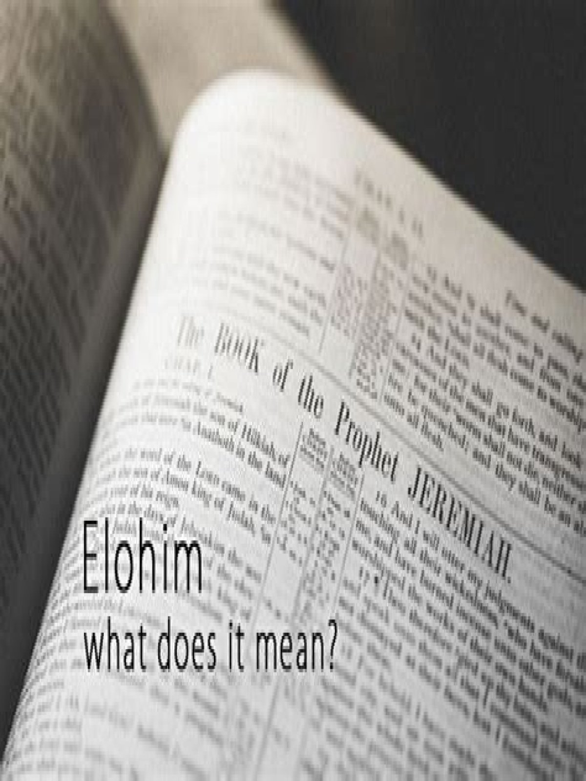 Does elohim mean judge?
