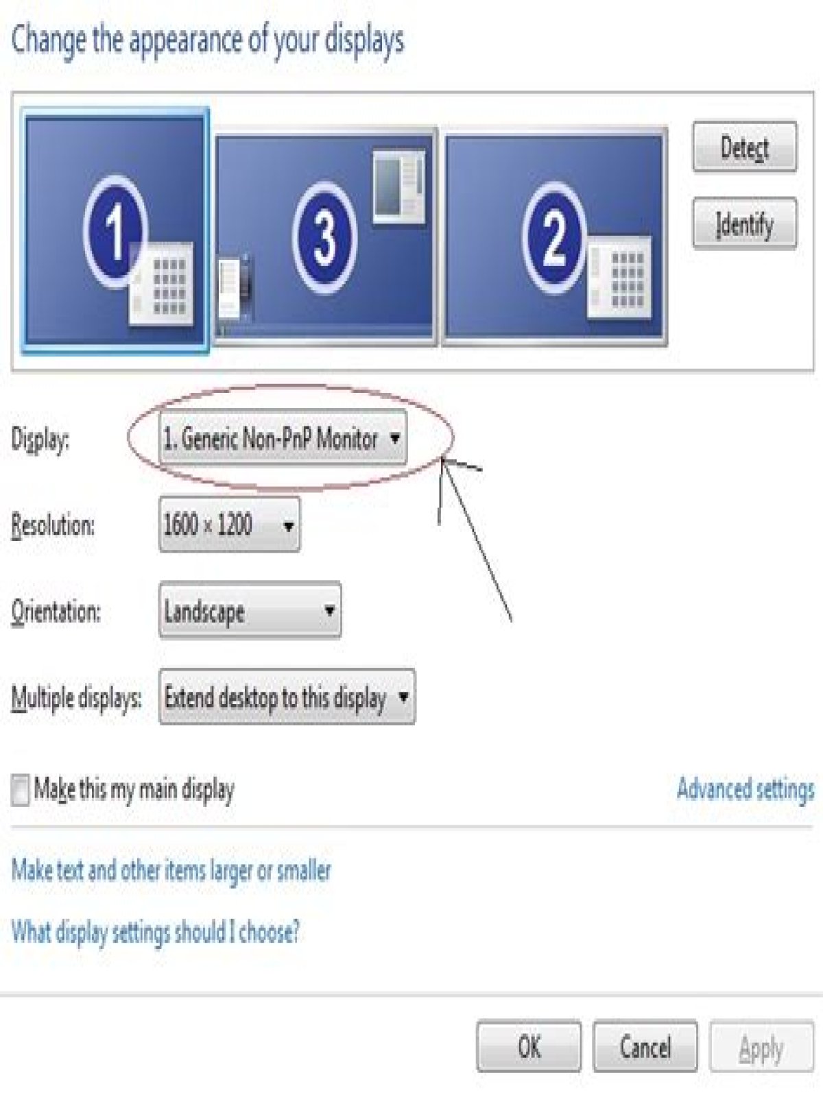 How do I fix generic non-PnP monitor?