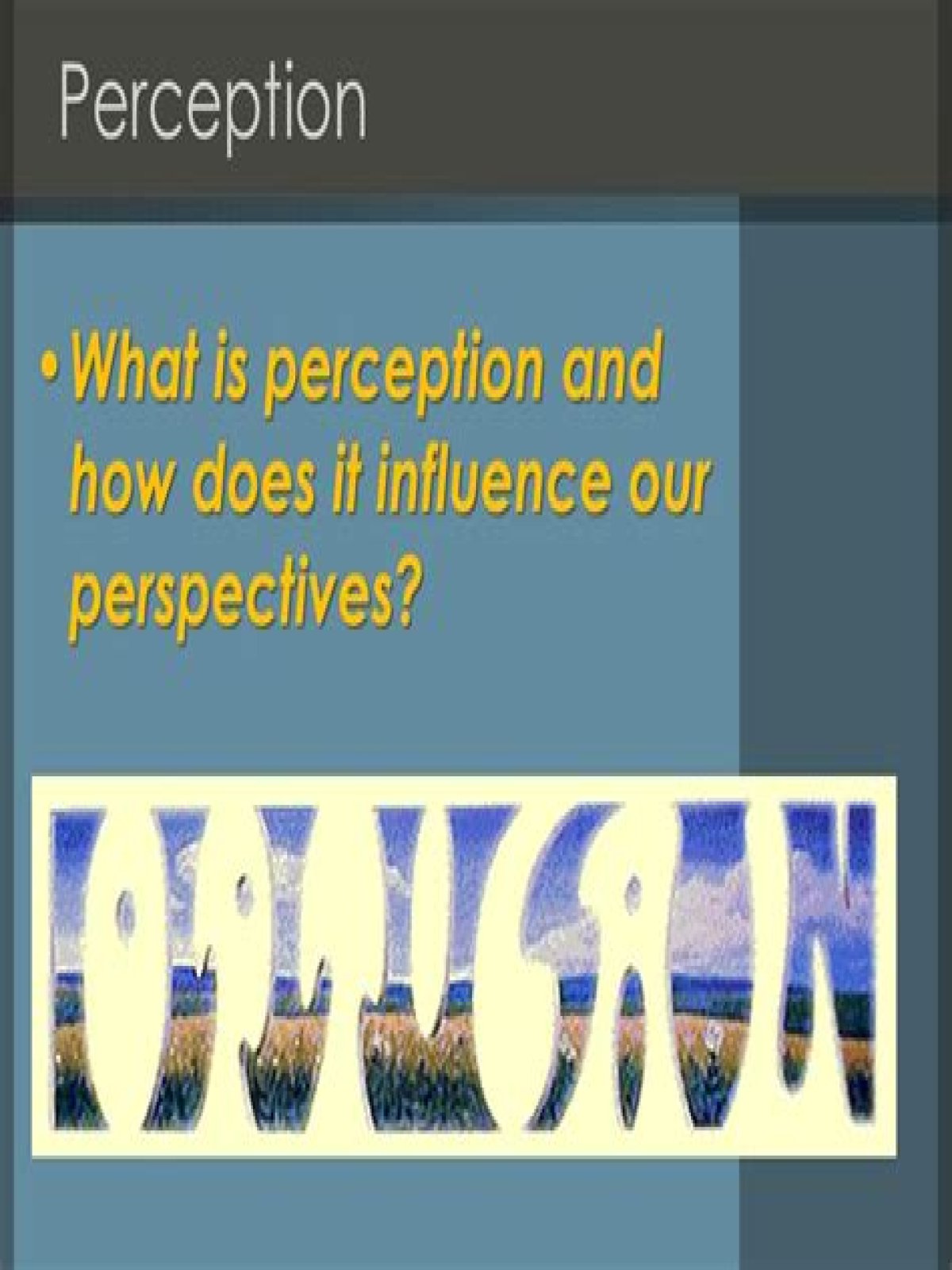 how does perspective influence perception
