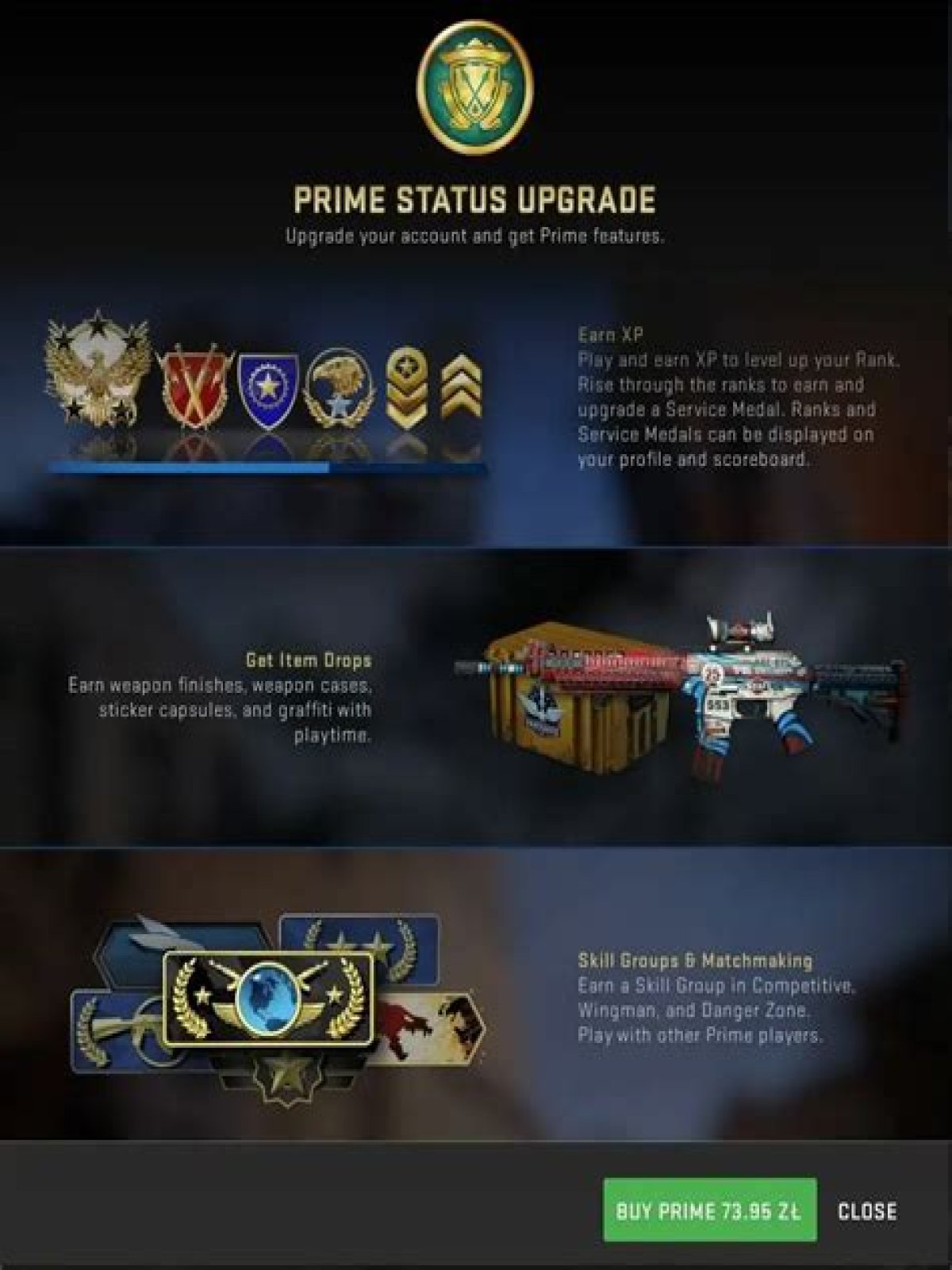 How much is csgo prime
