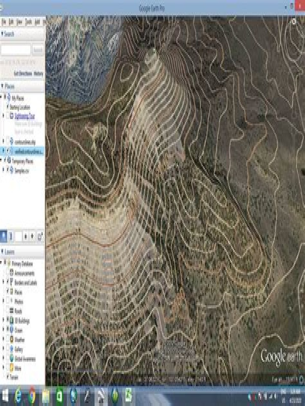 How to get contour lines on google earth? The Google Earth Way