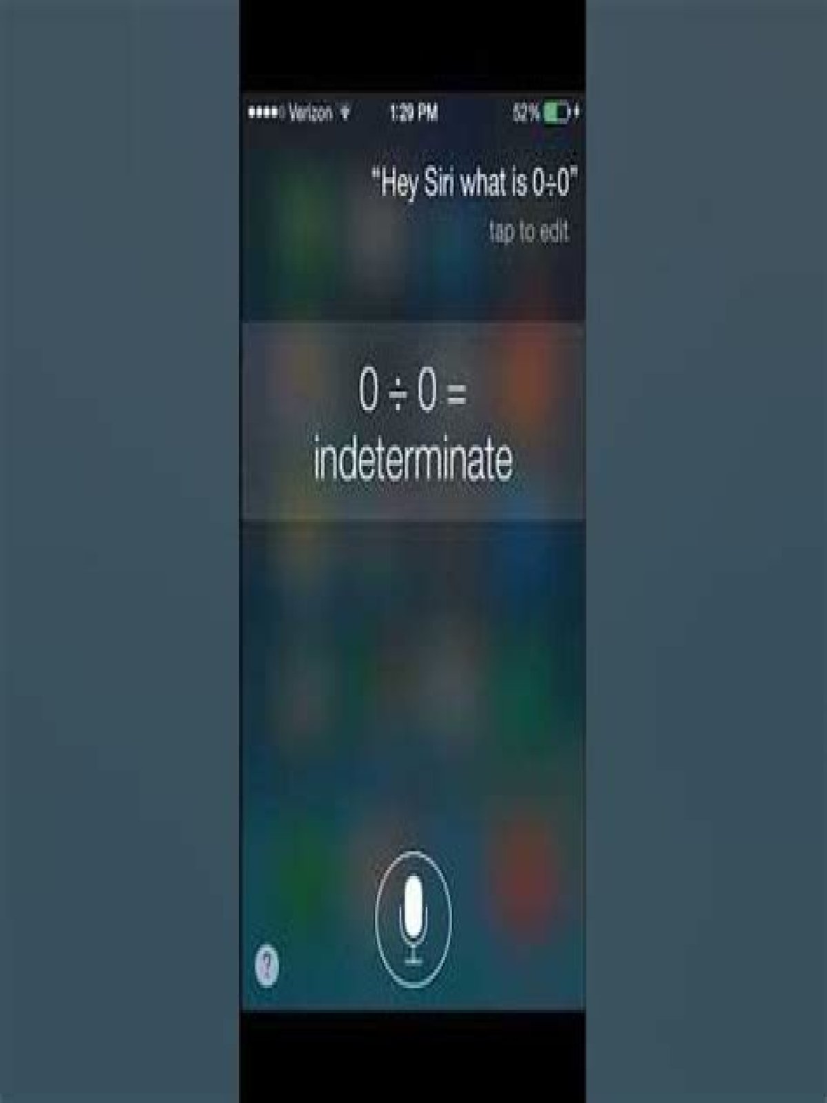 Siri 0 Divided By 0- Ok Google What Is 0 Divided By 0?