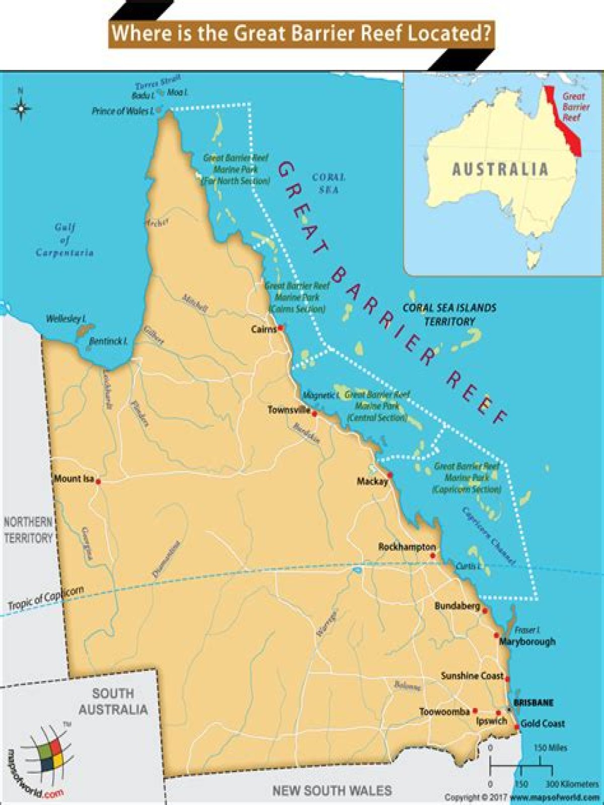 Were is the great barrier reef located?