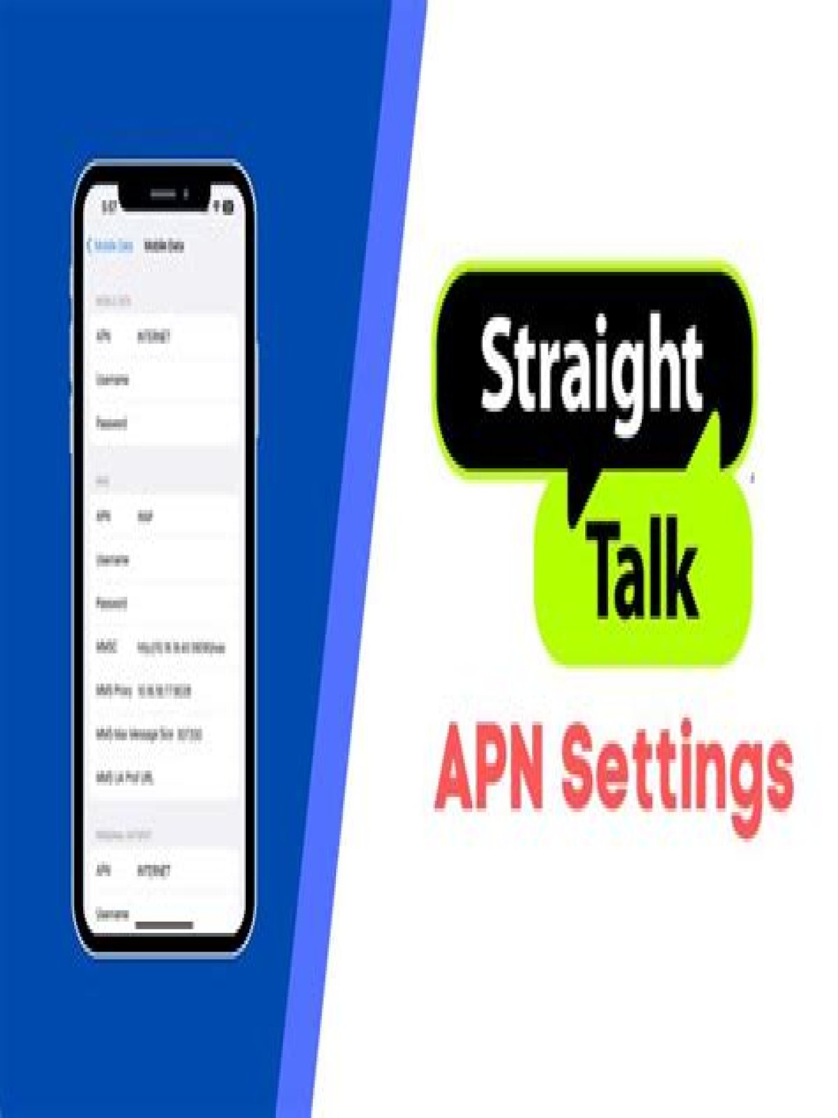 What are the APN settings for Straight Talk T-Mobile?