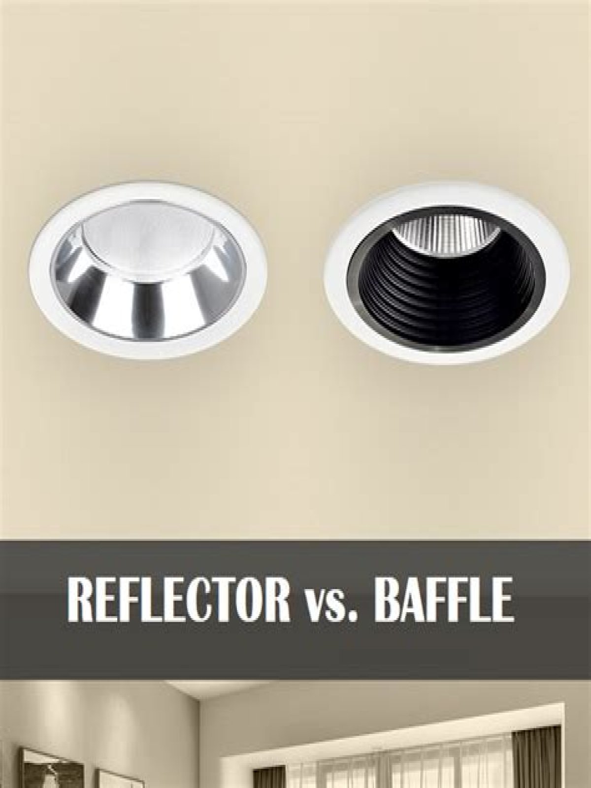 What is a baffle in recessed lighting?