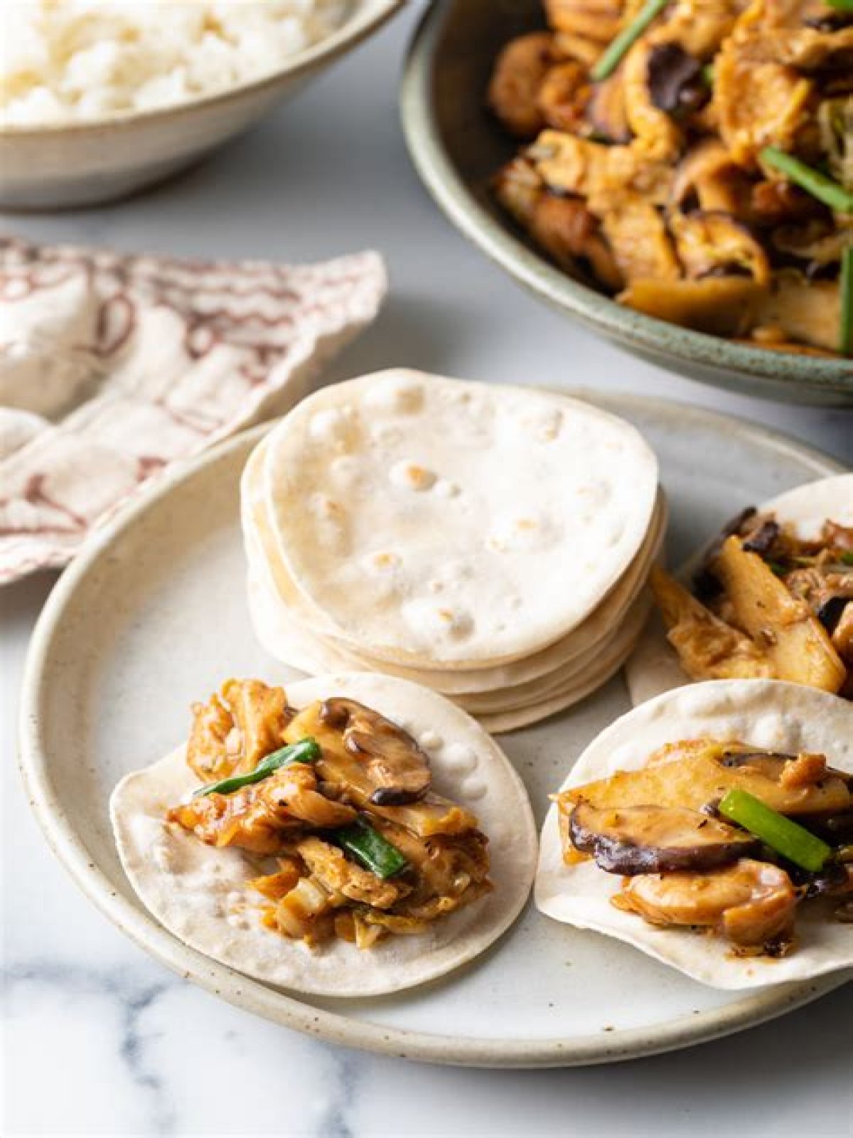 What is moo shu pancake made of?