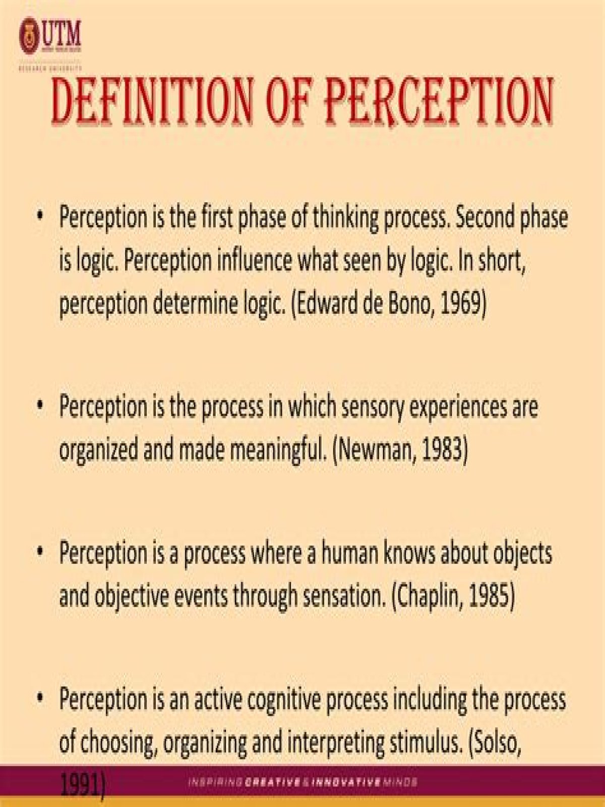 What is the definition of perceptionism?
