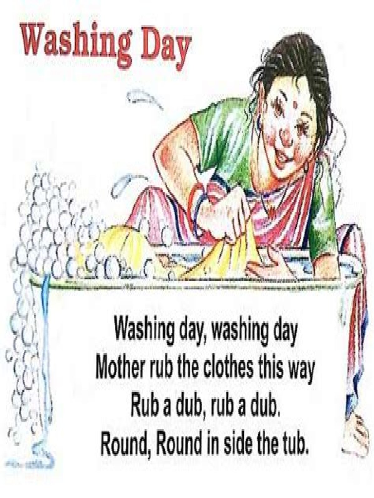 What is washing day poem about?