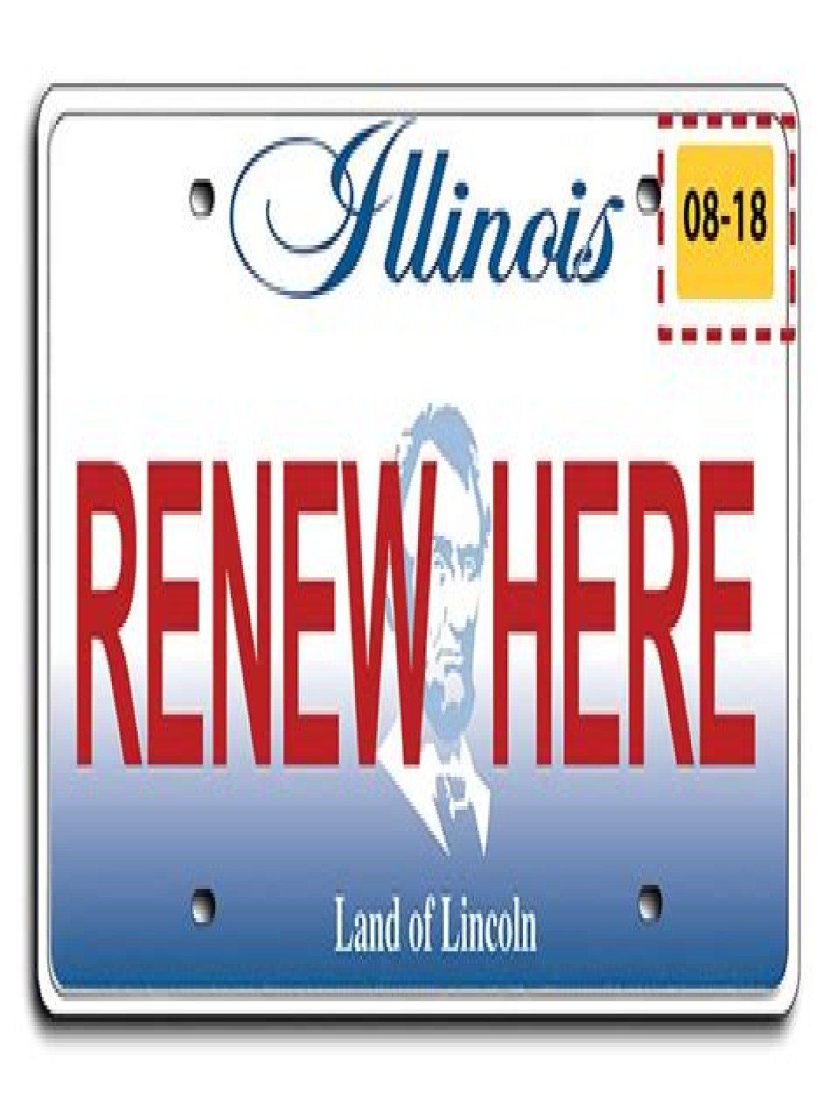 Where can I renew my Illinois license plate sticker?