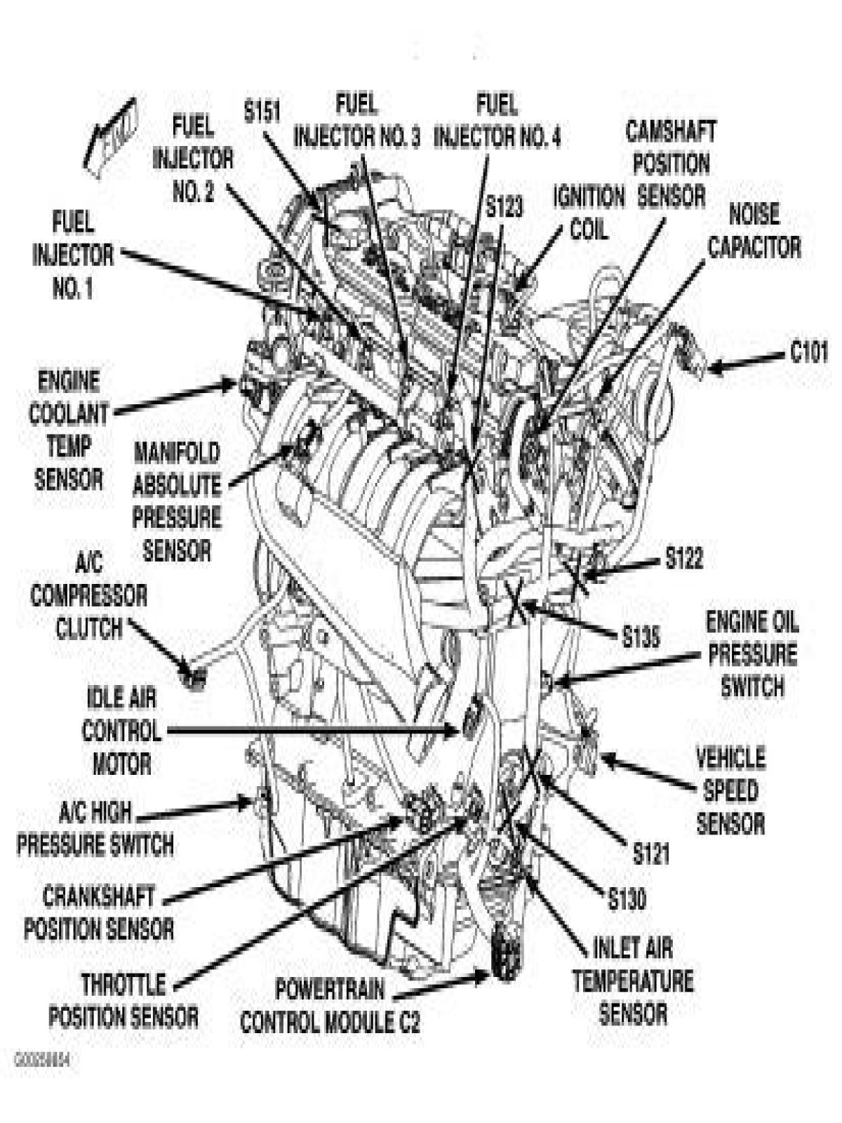 Where is the MAP sensor located on a 2004 Dodge Neon?