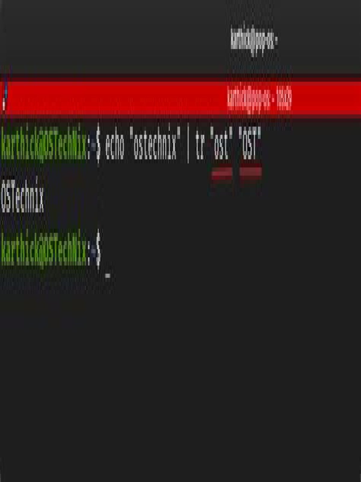 Which of the tr command translate the lower case to upper case?