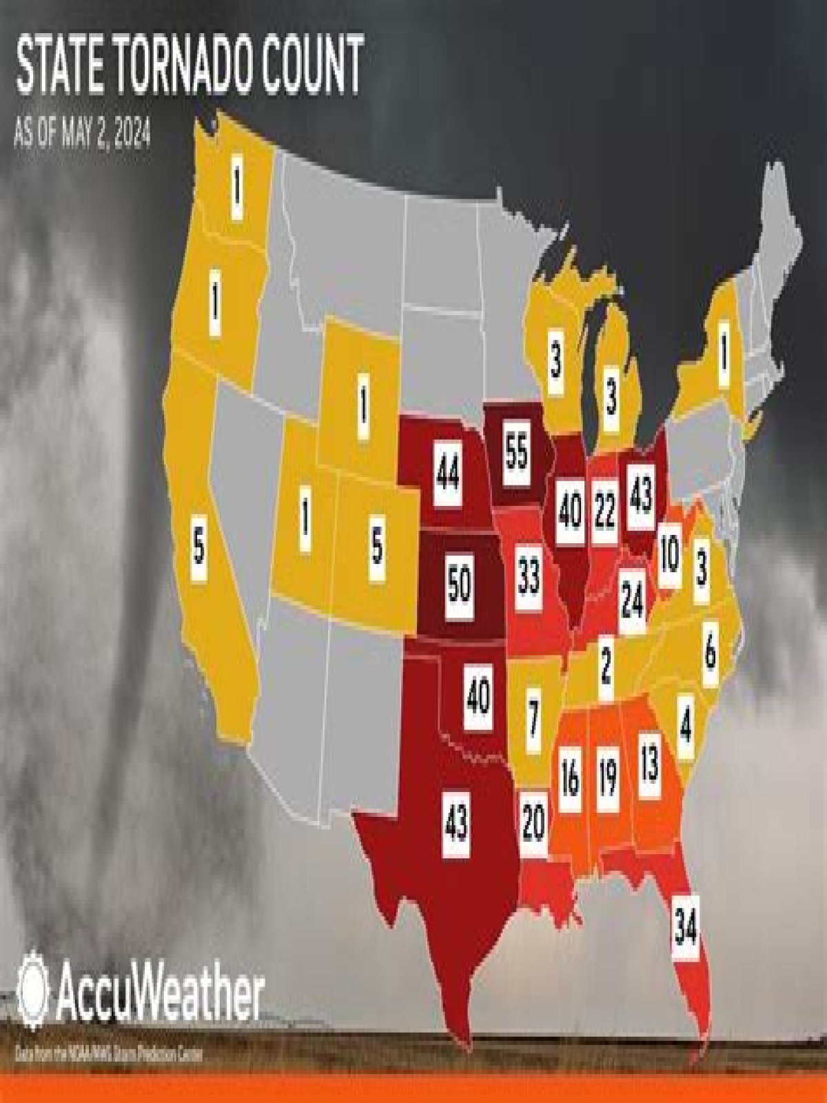Which State Has The Least Tornadoes? What States Do Not Have Tornadoes? The most tornado-prone states in the U.S.
