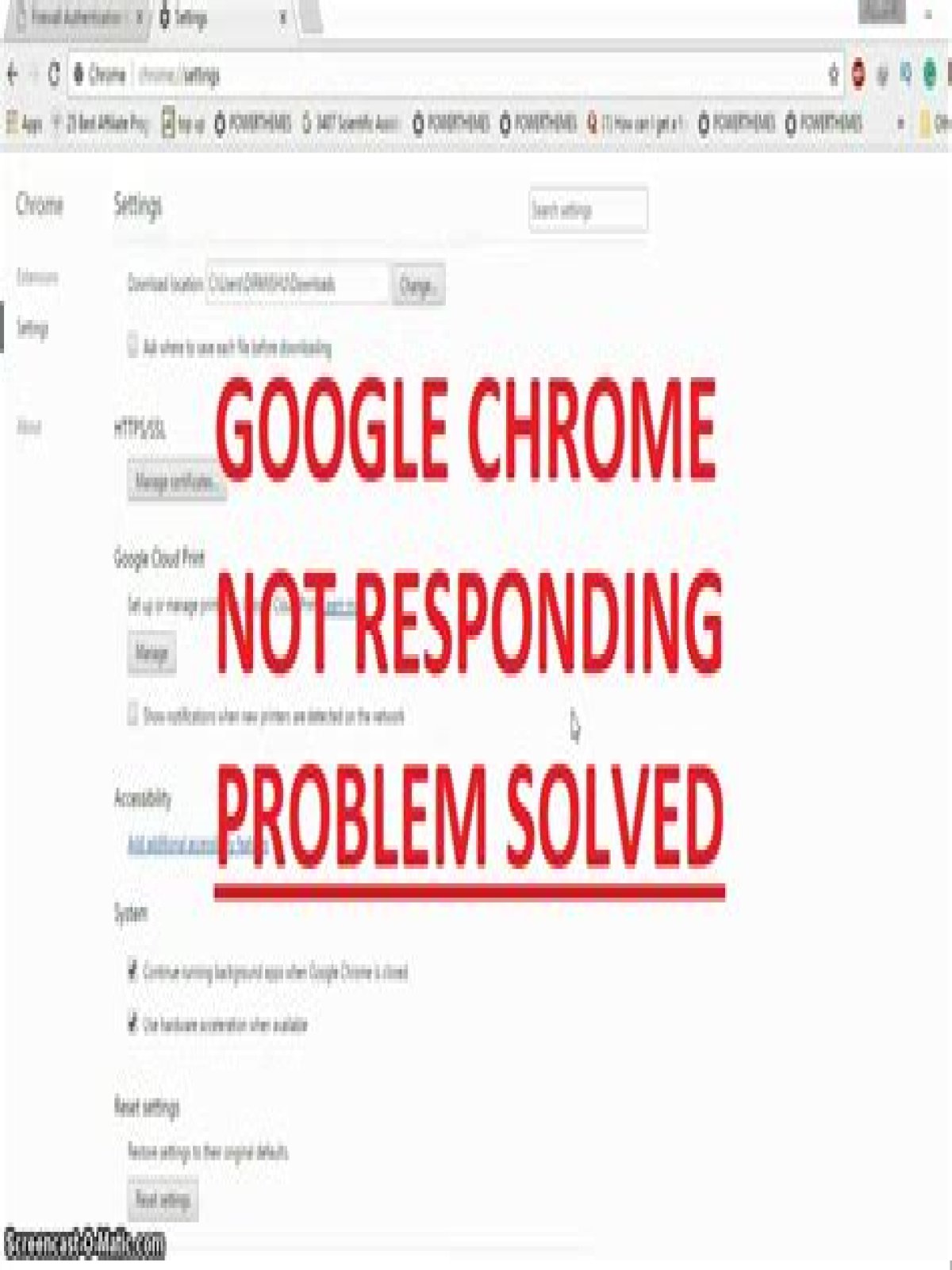 Why chrome is not responding?
